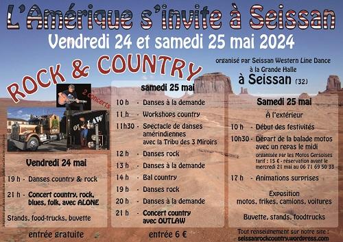 Affiche rock country 2024